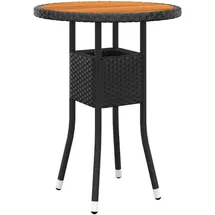 vidaXL Gartentisch Ø60 x 75 cm Schwarz