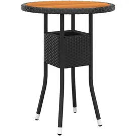 vidaXL Gartentisch Ø60 x 75 cm Schwarz
