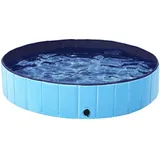 Hundepool für Hunde, Schwimmbad 100/120/140/160 x 30 cm, Hundeplanschbecken, faltbares Schwimmbad, Wasserbecken, faltbares Duschbecken für Haustiere