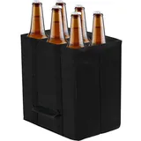 HOTUT flaschentasche 6 Flaschen, flaschenträger mit 6 Fächern, Flaschenkorb für 6 x 1,5 Liter Flaschen, männerhandtasche Weinflasche, Wiederverwendbare Getränketasche für Reise Picknick Einkaufen