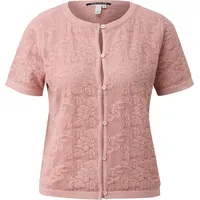 QS Halbarmstrickjacke mit Ajourmuster Pink M