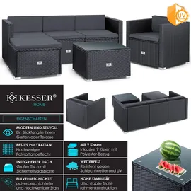 Kesser Polyrattan Lounge Aruba 7-tlg. Anthrazit