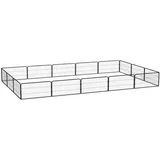 vidaXL 16-tlg. Hundelaufstall Schwarz 100x50cm Stahl Pulverbeschichtet