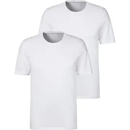 s.Oliver T-Shirt S.OLIVER, Herren, Gr. L, weiß, Jersey, Obermaterial: 95% Baumwolle, 5% Elasthan, unifarben, Basic, bequem normal, Rundhals, abgesteppte Kante, Shirts T-Shirt, klassisches Unterziehshirt