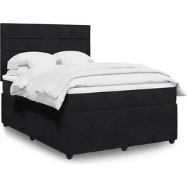 vidaXL Boxspringbett 140 x 200 cm Schwarz