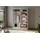 ax living Schwebetürenschrank Cabinio 160 x 216,1 x 61 cm Weiß/Eiche Artisan