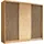 ax living Schwebetürenschrank Cabinio 240 x 216 x 61 cm Braun/Schwarz