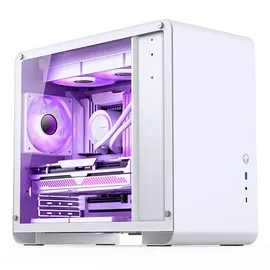 Jonsbo U4 Mini Micro-ATX-Gehäuse, Tempered Glass - weiß Micro-Tower Gehäuse, Weiss