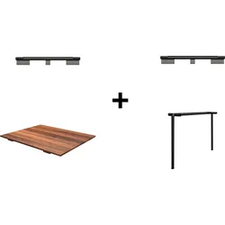 AVANTI Esstisch Erweiterung Thermo-Esche Schwarz 83 cm