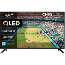 CHiQ 55 Zoll (139 cm) Fernseher, 4K UHD, QLED, Android 11, 4K HDR HDR10, WCG, Prime Video, Dolby Vision, Works with, Alexa, Rahmenloses Design