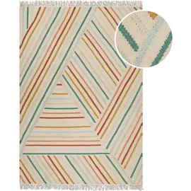 WECON HOME Teppich WECON HOME "Modern Pop", bunt (multi), B:80cm H:5mm L:150cm, Schurwolle, Teppiche, Teppich, handgewebt, robust, strapazierfähig, skandinavisch, Naturfaser