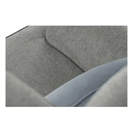 Konsimo Ohrensessel Stralis Webstoff 82 x 108 x 80 cm Grau mit Kissen