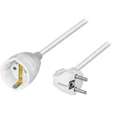 Logilink LPS101 Strom Verlängerungskabel Weiß 3.00 m H05VV-F 3G 1,5 mm2 90° nach oben gewinkelt