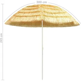 vidaXL Strandschirm Ø 245 cm Braun