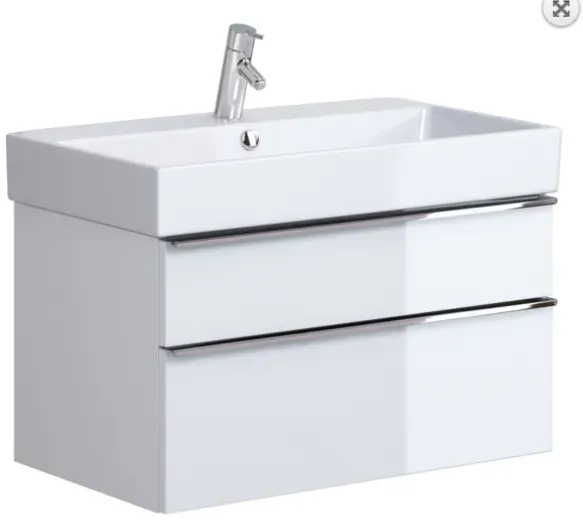 Neuesbad Serie 200 Waschtischunterschrank, B:794, T:447, H:430 mm, weiss glänzend OS581-003