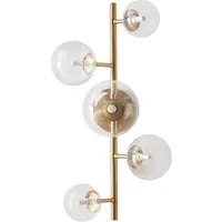 [lux.pro] Wandleuchte Makkor Metall und Glas 62x35x24 cm Goldfarben