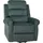 Mendler Fernsehsessel HWC-K63, Relaxsessel, Liegefunktion Aufstehhilfe Massage Heizfunktion, Stoff 220g/m2 Chenille - blau-grün