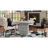 Design Esstisch Tisch Piano ausziehbar 120 bis 200 cm - Grau