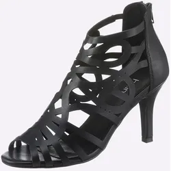 Sandalette HEINE, Damen, Gr. 38, schwarz, Synthetik, modisch, Schuhe