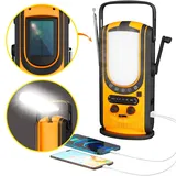 Kurbelradio Solar Radio Multifunktion Baustellenradio Powerbank USB 6000 mAh