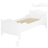 Erst-Holz Seniorenbett extra hoch Rollrost 100x200 Holzbett Einzelbett Gästebett 60.40-10 W