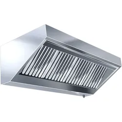 KBS Gastrotechnik KBS Wandhaube 2200x1100x450 mm Trapezform Aerosolabscheider Flammschutzfilter