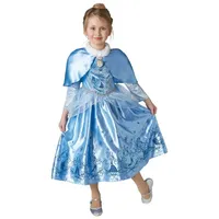 Rubie ́s Kostüm Disney Prinzessin Winter Cinderella Kinderkostüm, Bezauberndes Märchenkleid mit vielen Details 104