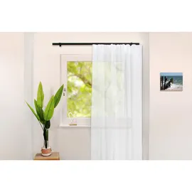 deco-raum Gardinenschiene, Schwarz, Metall, 160 cm, Wohntextilien, Gardinen & Vorhänge, Gardinen-Stangen