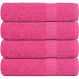 vidaXL Duschtuch 70 x 140 cm rosa 4 St.