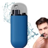 Nasenhaartrimmer Nasenhaarschneider Ohrhaarschneider, USB Wiederaufladbar Tragbarer Nasenhaartrimmer, Doppelklingen schmerzfreier Augenbrauen und esichtshaartrimmer für Männer und Frauen (Blau)