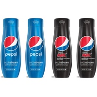 Sodastream Getränke-Sirup, Pepsi & PepsiMax, (4 Flaschen), für bis zu 9 Liter Fertiggetränk, 90226764-0 (ohne Farbbezeichnung)