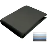 Jack Spannbettlaken Mako-Satin 140 x 200 cm anthrazit