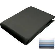 Jack Spannbettlaken Mako-Satin 140 x 200 cm anthrazit