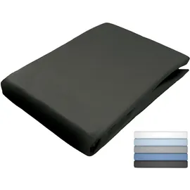 Jack Spannbettlaken Mako-Satin 140 x 200 cm anthrazit