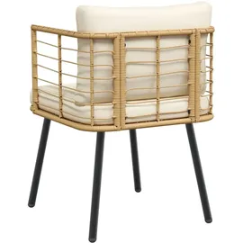 vidaXL Gartenstuhl mit Kissen 57,5 x 74 x 76 cm braun