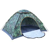 XMZFQ Campingzelt, Familie Kuppelzelt Wasserdicht Sonnenschutz 3-4 Season Pop Up Zelt mit Doppeltüren Sofortiges Aufstellen, für Camping Wandern Reisen und Klettern (Camouflage,2-3 People)