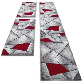 oKu-Tex Bettumrandung 3-teilig 67 x 340 cm / 2 x 67 x 140 cm Rot