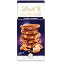 Lindt Schokolade Les Grandes Mandel-Krokant | 150 g Tafel | Mandel, weißer Nougat und Mandelkrokant in feiner Milchschokolade | Schokoladentafel | Schokoladengeschenk