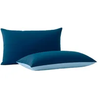 Wometo Kissenbezug Wende-Design 40 x 80 cm Blau