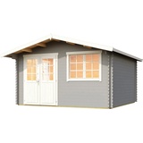 Weka Gartenhaus 401 4,45 x 4,8 x 2,57 m hellgrau