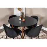 BOURGH Esszimmertisch PLAZA runder Esstisch - Esszimmer Tisch ⌀100cm in schwarz