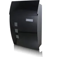 BITUXX Wandbriefkasten Schwarz Postbriefkasten Postkasten Hausbriefkasten