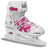 Roces Kinder Jokey Ice 2.0 Verstellbarer Schlittschuh, White/Fuchsia, 34-37