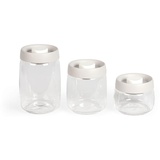 LIVOO Livoo, MEN401 Einmachglas Set mit Deckel Glas Frischhaltegläser 3 Stück Vakuum