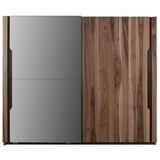 Casa Padrino Kleiderschrank Luxus Schlafzimmerschrank Braun 260 x 70 x H. 220 cm - Moderner Massivholz Kleiderschrank mit 2 Schiebetüren - Luxus Schlafzimmer Möbel