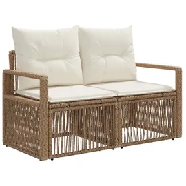 vidaXL Garten-Sofa 2-Sitzanzahl 0 x 0 x 0 cm Beige