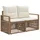 vidaXL Garten-Sofa 2-Sitzanzahl 0 x 0 x 0 cm Beige
