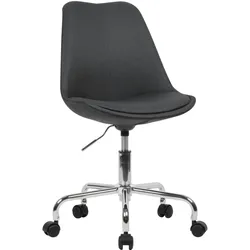 Schalenstuhl `Meschio` für Homeoffice, 360° Drehfunktion, max. 110 kg Belastung. Schwarz, Material: Stoff, 65x65x94 cm | Kadima Design