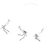 Flensted Mobiles Babymobile, Kranich Tanz Mobile mit Geschenkumschlag