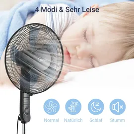 Midea FS40-15FR Standventilator schwarz